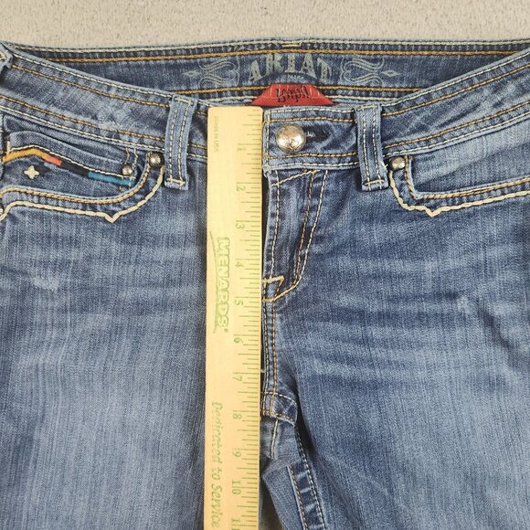 Ariat Ruby Jeans Women's 29R Bootcut Western Embroidered Flap Pockets Denim Blue - Picture 6 of 14